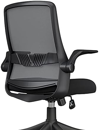Chair Computer Chair Home Desk Chair Student Learning to Write Backrest Swivel Chair Office Lift Chair Ergonomics Chairs (Color : Gray) (Black)