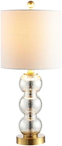 JONATHAN Y February 21" Stacked Sphere Table Lamp, Mercury Glass/Brass Gold