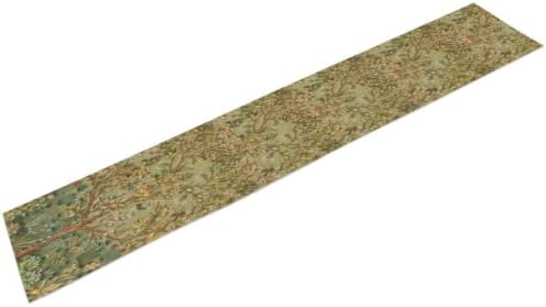 William Morris Tree of Life Table Runner Vintage Flowers Table Runner for Dining Table Decor 13 x 36 Inch