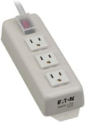 Eaton Tripp Lite Series 3 Outlet Heavy Duty Power Strip, Metal, Under Desk & Wall Mount Option, 6ft Extension Cord, On/Off Switch Cover, Industrial Garage Shop Work Bench Applications (TLM306NC)