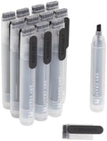 U Brands Dry Erase Markers Chisel Tip Set, 12 Pack, Black, Whiteboard Pens with Chisel Point and Built In Eraser Caps, Low Odor Ink, Dry Erase Markers For Classroom, Office, Or Home