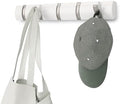 Umbra Flip Coat Rack, Wall Mounted 5-Hook Space Saving, White/Nickel