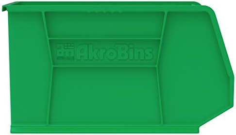 Akro-Mils 30260 AkroBins Plastic Storage Bins, 18"x11"x10", Green, 6-Pack