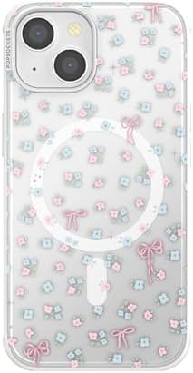 PopSockets iPhone 13 Phone Case with MagSafe, Wireless Charging Compatible, Bow - Bows & Blooms