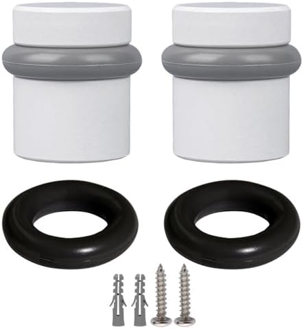 Design House Cylindrical Doorstop, White