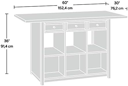 Sauder Craft Pro Series Craft Table/ Pantry cabinets, White finish