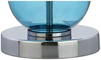 JONATHAN Y Bella 27" Glass Table Lamp, Sky Blue/Chrome, Set of 2
