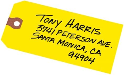 Avery® Unstrung Shipping Tags, 11.5 pt. Stock, 4-3/4" x 2-3/8", 1,000 Yellow Hang Tags (12325)