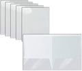 Better Office Products 2 Pocket Glossy Laminated White Paper Folders, Letter Size, 25 Pack, White Paper Portfolios, Box of 25