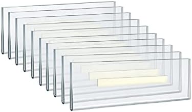Azar Displays, 122018, Adhesive Clear Acrylic Wall Sign Holder Display, Landscape Frame for Posters, Flyers, Art, Business, School, Nameplates & Doorway Signs, 10 Pack, 8.5" x 2.5"