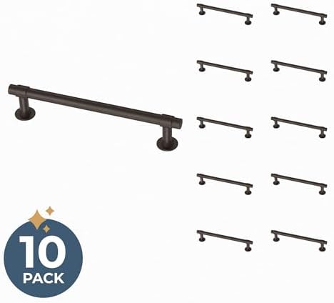 Franklin Brass Francisco (10-Pack) Cabinet Handles 5-1/16" Hole Center Pulls | Deep Bronze Hardware Kitchen Door, Drawers, Dressers, Furniture P29618K-324-B1
