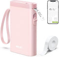 Nelko P21 Label Maker Machine with Tape, Bluetooth Label Printer, Pink