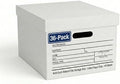 BOX USA File Boxes with Lids and Handles (36-Pack) - File Storage Boxes for Office Supplies, Book Storage, Moving, and Packaging, Fits Letter and Legal Paper, Removable Lid