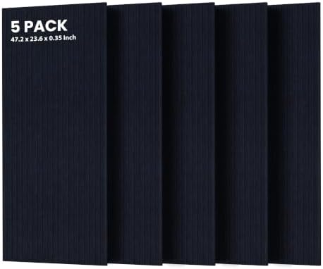 TO-TH Acoustic Panels High Density Soundproof Wall Panels 5 Pack, Navy Blue