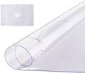 VEVOR Plastic Table Cover, 48 x 48 Inch 2.0 mm Thick Clear Round PVC Desk Mat Protector, Waterproof & Easy Cleaning Tablecloth for Office, Dresser, Dining Room, Night Stand