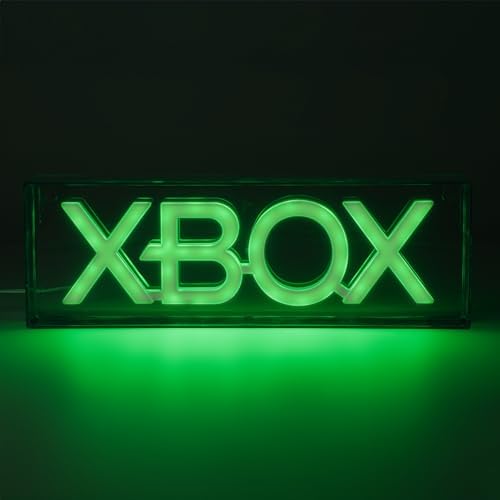 Paladone Xbox LED Neon Light, Free Standing or Wall Mountable Gaming Desk Accessories, Game Room Decor & Gift for Gamers, 11.7" Wide