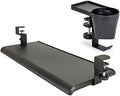 Max Smart Ergonomic Small Clamp On Keyboard Tray and Clamp on Cup Holder