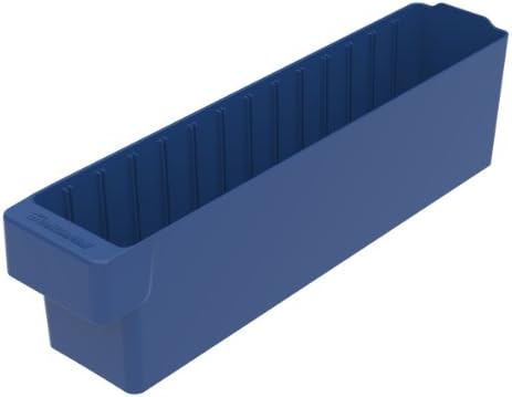 Akro-Mils 31148 AkroDrawer Stackable Plastic Storage Drawer Storage Bin, (17-5/8-Inch x 3-3/4-Inch x 4-5/8-Inch), Blue, (6-Pack)