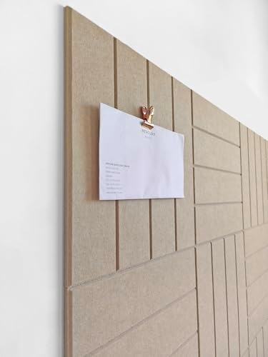 Felt Bulletin Board Tiles | Modern Cork Board Alternative | Large Cork Boards for Walls | Aesthetic Felt Wall Panels for Office & Home Decor | Pinboard & Photo Board (12-Pack) | Camel