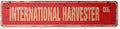 INTERNATIONAL HARVESTER Vintage Aluminum Street Sign rustic metal tin | Indoor/Outdoor | 30" Wide