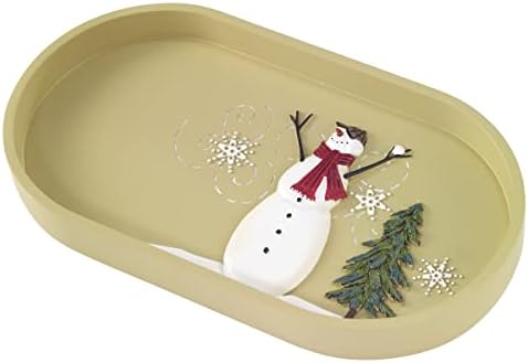 Avanti Linens - Vanity Tray, Resin Countertop Accessories, Christmas Decorations (Snowmen Gathering Collection)