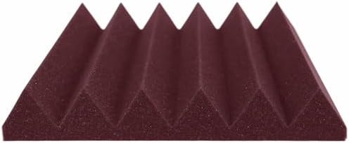 Foam Factory Inc 24 Pack Color Acoustic Foam Panel Studio Soundproofing Wedge Wall Tiles 12” X 12” X 2” (Plum)
