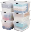 IRIS USA 6-Pack 55 Quart Clip Box with Latching Lid