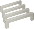 Amerock | Cabinet Pull | Satin Nickel | 3-3/4 inch (96 mm) Center to Center | Monument | 4 Pack | Drawer Pull | Drawer Handle | Cabinet Hardware