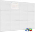 Neatsure Large Cork Board for Wall, 48" x 36" Bulletin Board with Pushpins, 12 Panels Felt Tiles Tack Push Pin Board for Office, Silver Gray