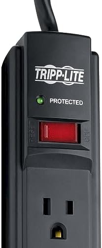 Eaton Tripp Lite Series 6 Outlet Surge Protector Power Strip, 6ft Extension Cord, 900 Joules, 15A Circuit Breaker, UL Certified, Black (TLP606B)