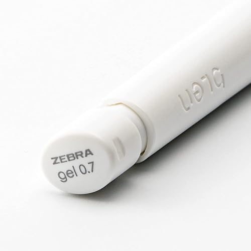 Zebra Pen bLen White Retractable Gel Pen, Black/Blue Ink, 0.7mm, 6-Pack