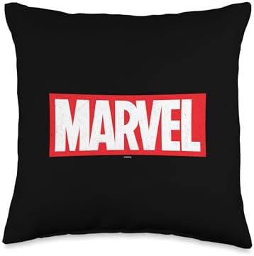 Marvel Classic Red Brick Logo Throw Pillow
