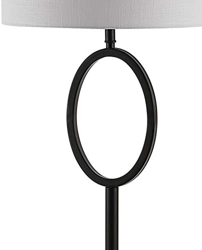 JONATHAN Y April 61" Metal LED Floor Lamp Hoop Design, Oil Rubbed Bronze