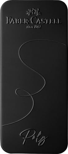 Faber-Castell Poly Pen Fountain and Ballpoint Pen Gift Set - Black: Fountain Pen Set with Broad Nib & Smooth Ballpoint Pen, Ergonomic Grip, Great for Journaling, Graduation Gifts & Father's Day