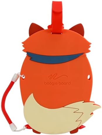 Boogie Board Sketch Pals Fox 4” LCD Writing Tablet for Kids – Reusable Mess-Free Drawing Pad with Tethered Stylus – Clip-On Travel Doodle Board Toy – Ages 3+