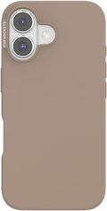 PopSockets iPhone 16 Phone Case with MagSafe- Latte | Magnetic, Wireless Charging, Camera & Drop Protection, Brown, Plain, Cream, Beige, Summer Spring