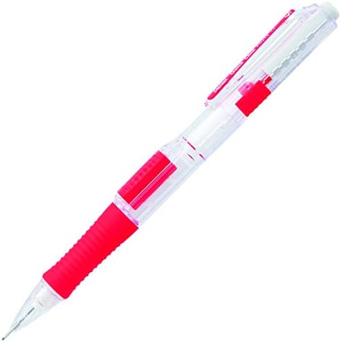 Pentel QUICK CLICK Mechanical Pencil (0.5mm), Red Barrel, Box of 12 Pencils (PD215B)