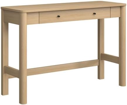 Walker Edison Penelope Modern Writing Desk with Drawer Storage, 44 Inch, Coastal Oak