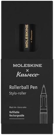 Moleskine x Kaweco, Roller Pen, 0.7mm Point, Black with Black Ink