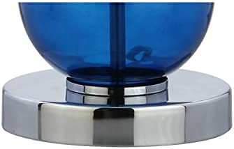 JONATHAN Y Bella 27" Glass Table Lamp, Cobalt Blue/Chrome, Set of 2