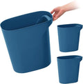 IRIS USA Small Trash Can |Made in USA| 6 Gallon/24 Qt (3-Pack) - Navy