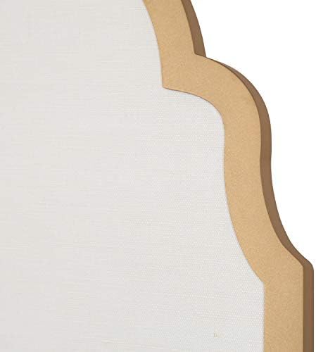 Kate and Laurel Holbrook Glam Framed Arch Fabric Pinboard, 24 x 36, Gold, Decorative Modern Bulletin Board for Wall