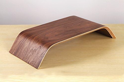 Wooden Computer Monitor Stand Save Space Desktop Riser for Computers LCD Monitors Laptop PC iMac Notebook Apple MacBook(Black Walnut)