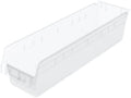 Akro-Mils 30094 Plastic Nesting ShelfMax Storage Bin Box, (24-Inch x 6-Inch x 6-Inch), Clear, (10-Pack)