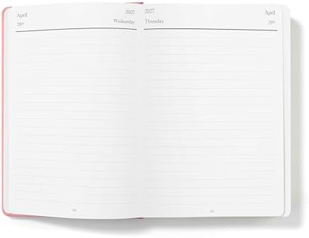 Wykeham's Executive 2026-27 Daily Journal Planner – Customization Available – Mid-Year Academic Diary – July 2026 to June 2027 (Rose, 8.5"×5.5")