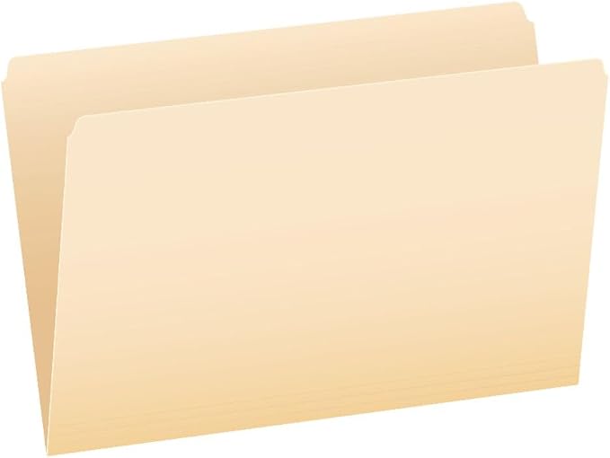 Pendaflex 753 File Folders, Straight Cut, Top Tab, Legal, Manila (Box of 100)