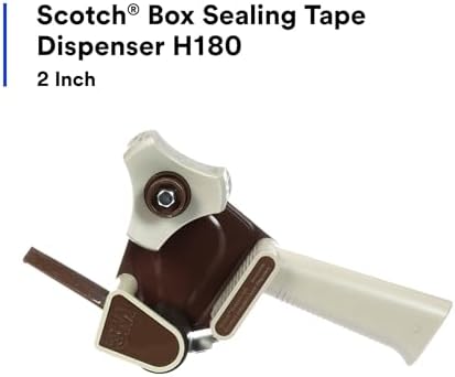 3M Scotch Box Sealing Tape Hand Dispenser H180 for 2" Tape, Gray