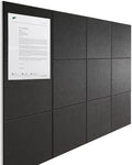 Large Cork Boards for Walls 48" x 36",12 Pack Bulletin Boards Alternative Cork Board for Office,Black Felt Wall Tiles, Contains Removable Security Stickers and PushPins