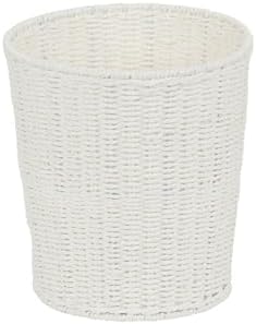 Household Essentials White Paper Rope Waste Basket Trash Bin for Bathroom, Bedroom, Office ML-7192