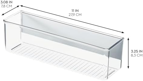 iDesign Magnetic Clear Plastic Organizer Bins, Medium, 4-Pack
